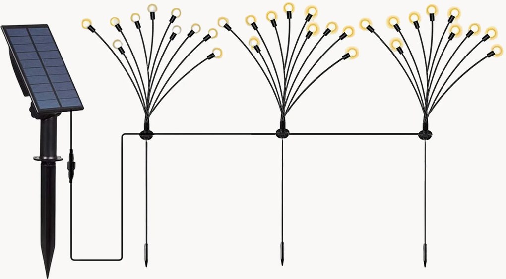 Set di 3 lampade solari a picchetto a LED Lyra
