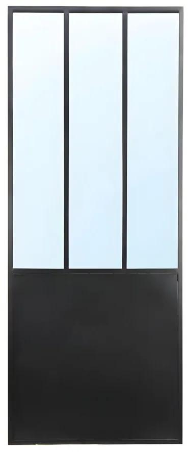 Paravento specchi H. 180 x L. 122 cm Metallo Nero Stile industriale - COVENTRY