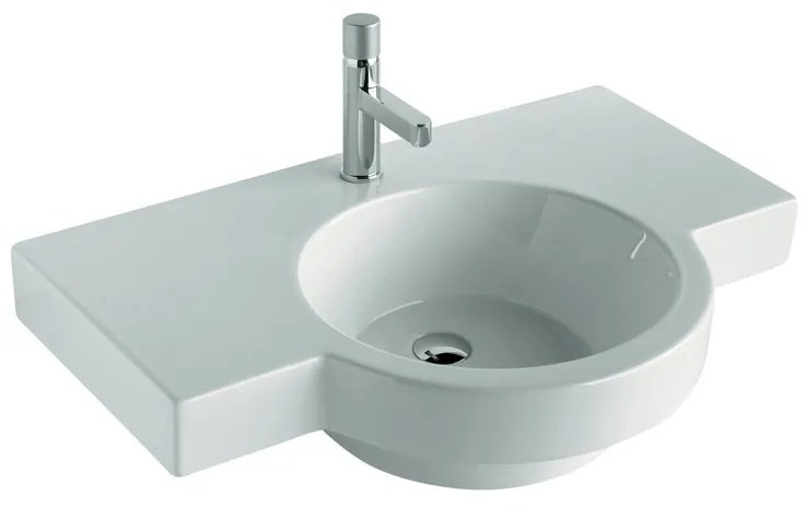 Lavabo sospeso semicerchio Tutto Evo H 18 x P 20 cm