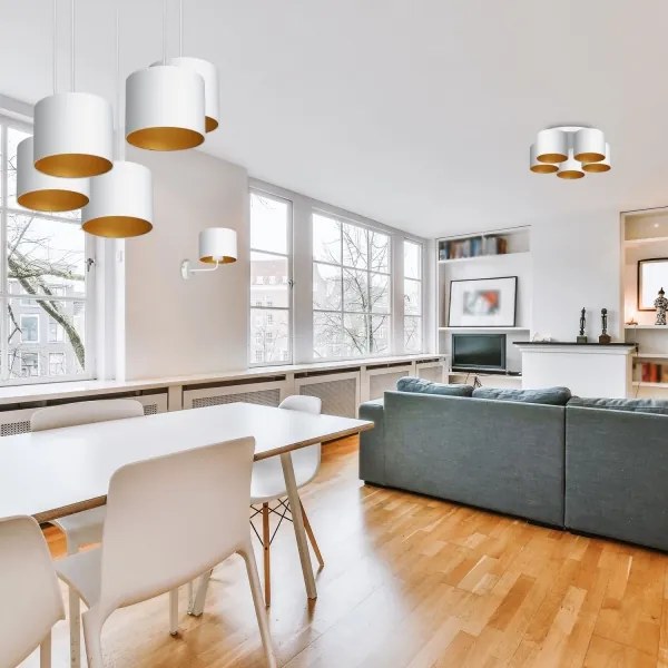 Lampada da parete ARDEN 1xE27/60W/230V bianco/oro