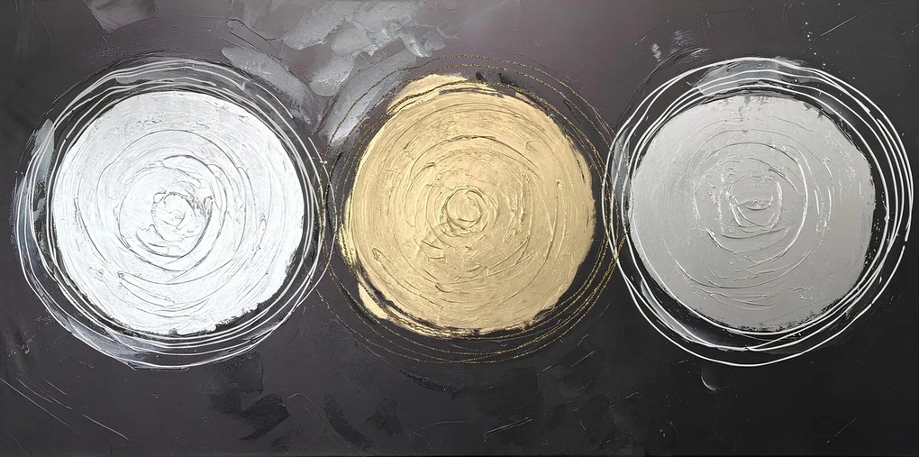 Dipinto su tela Cerchi, multicolore 140 x 70 cm