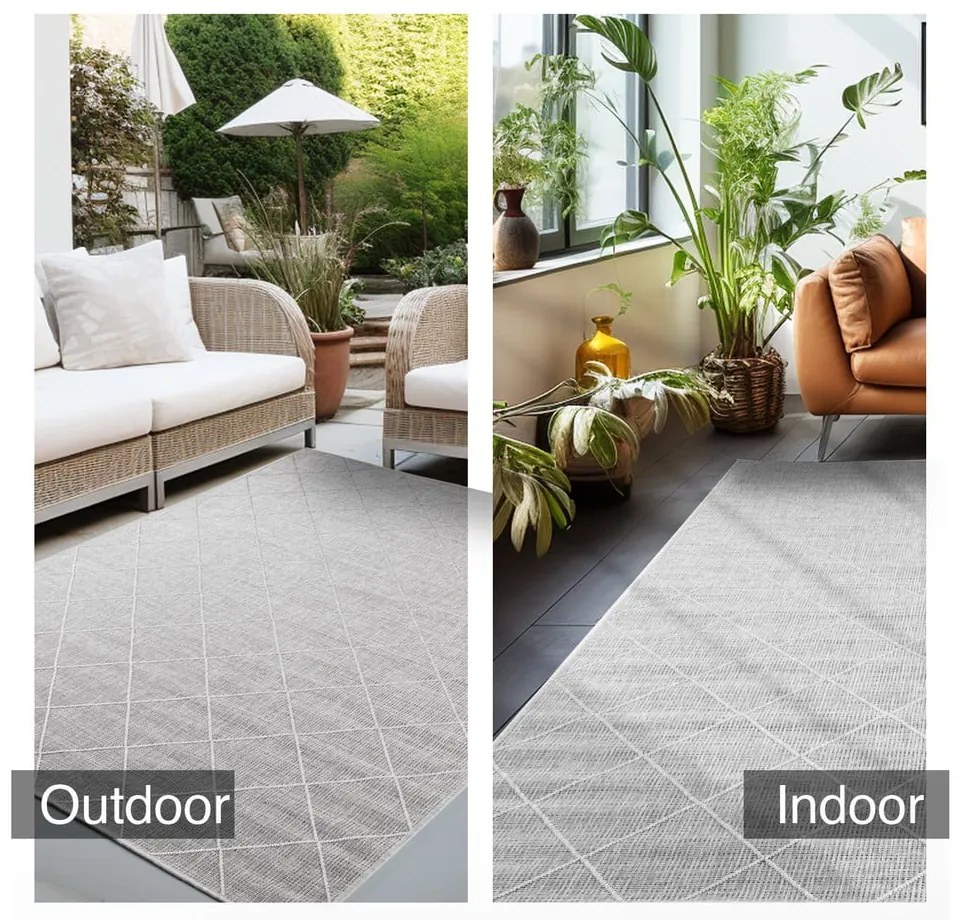 Tappeto grigio per esterni 80x150 cm Zagora - Ayyildiz Carpets