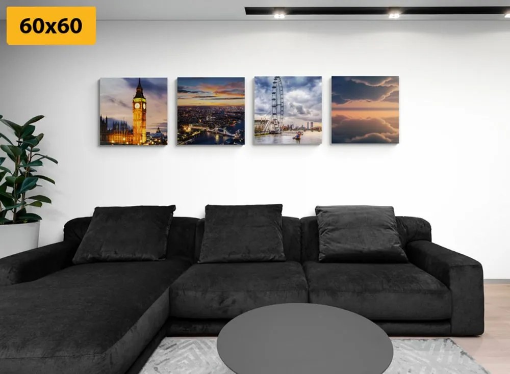 Set di quadri – Londra romantica di notte