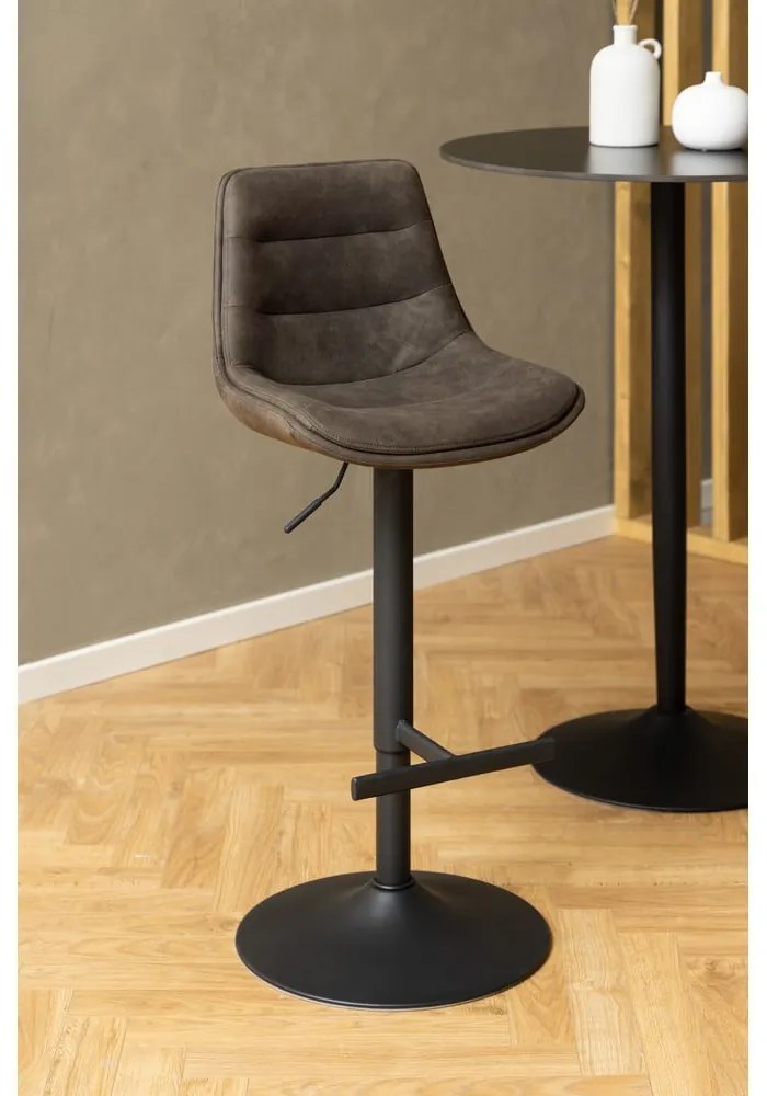 Sgabello da bar in verde scuro con altezza regolabile (altezza della seduta 86 cm) Adisa – Actona