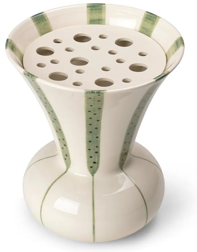 Vaso in gres bianco dipinto a mano Signature - Kähler Design