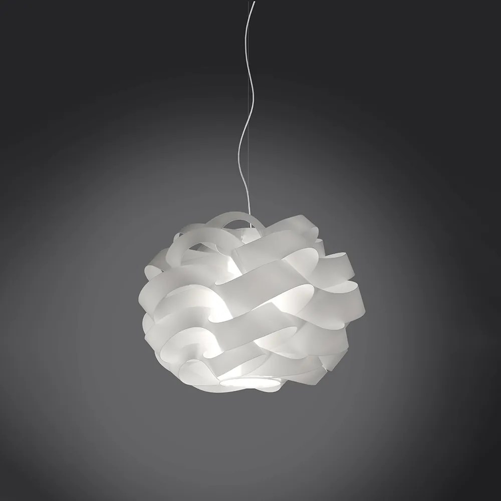 Sospensione Moderna 1 Luce Cloud D30 In Polilux Bianco Made In Italy