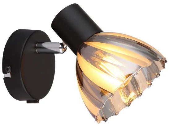 Globo 54315S-1 - Faretto da parete ZACHERY 1xE14/40W/230V nero