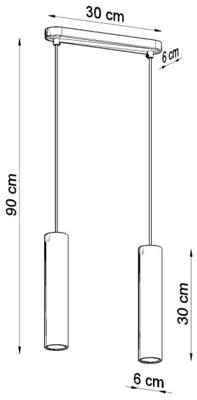 Lampadario a sospensione con filo LUVO 2xGU10/40W/230V
