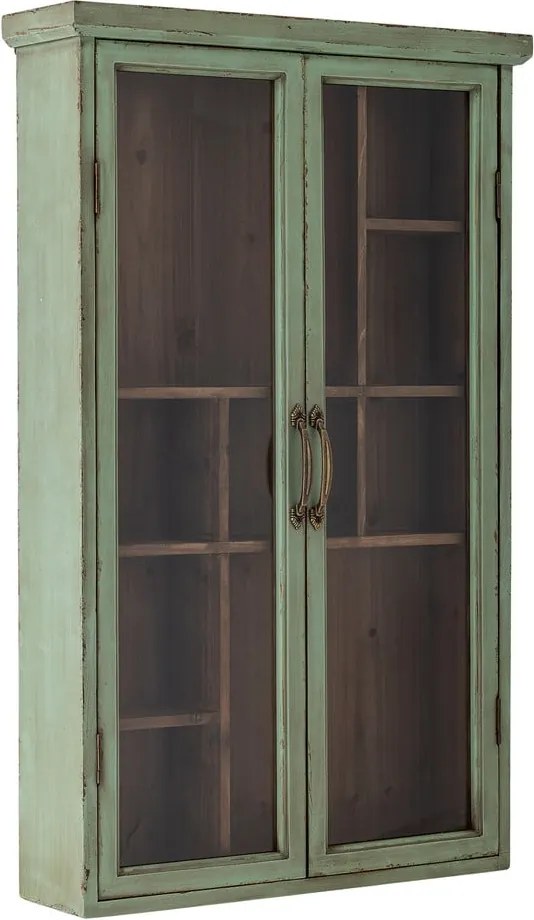 Vetrina verde in legno di abete 13,5x80 cm Hazem - Bloomingville