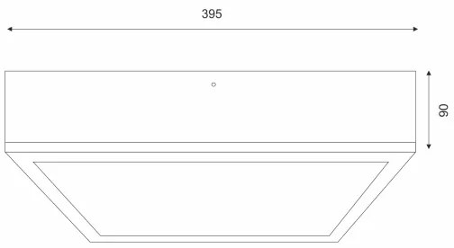 Plafoniera NATURAL SQUARE 4xE27/15W/230V 39x39 cm pino/bianco