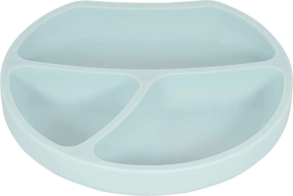 Piatto per bambini azzurro in silicone 19x20,5 cm – Kindsgut