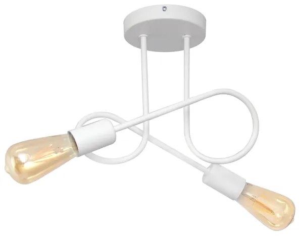 Lampadario a soffitto per bambini OXFORD 2xE27/15W/230V bianco