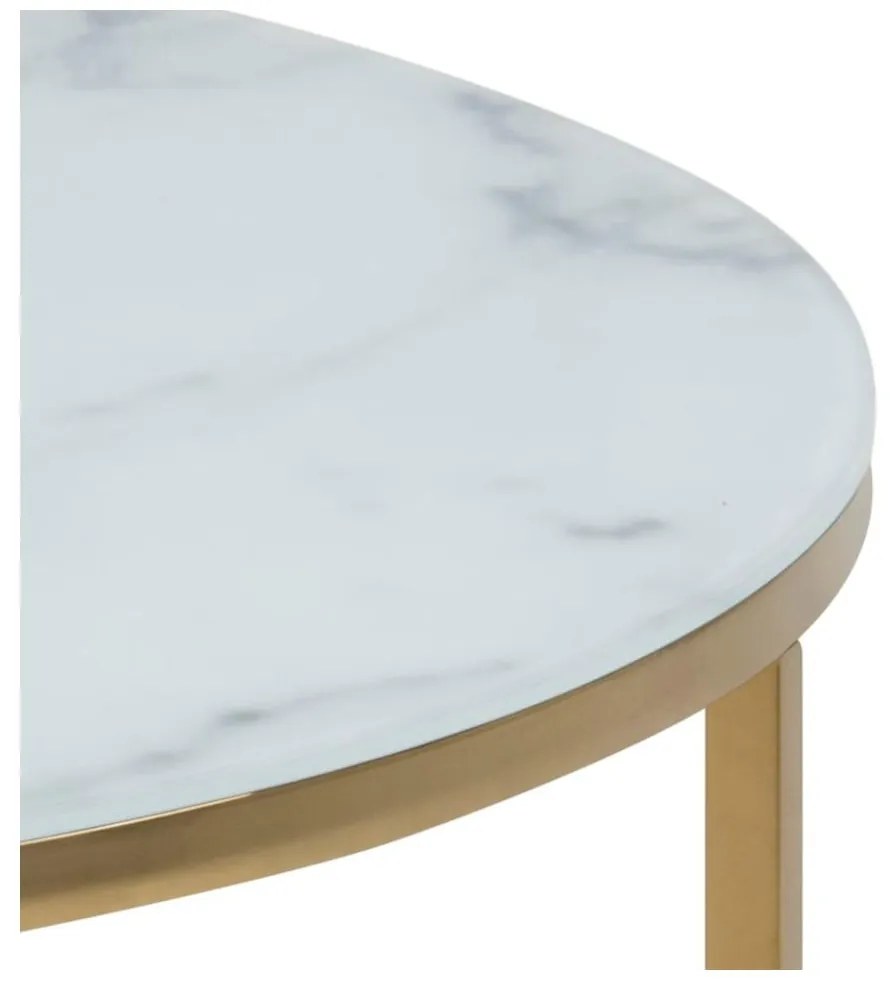 Tavolino rotondo bianco ø 80 cm Alisma - Actona