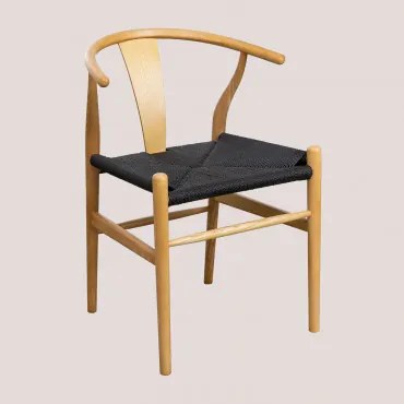 Sedia da pranzo Uish Edition Black Legno Naturale - Sklum