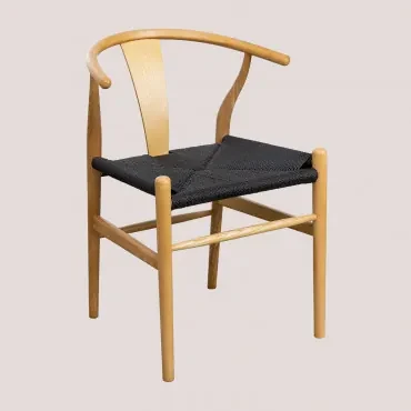 Sklum Sedie Legno Tessuto Sedia Da Pranzo In Legno Di Acacia E