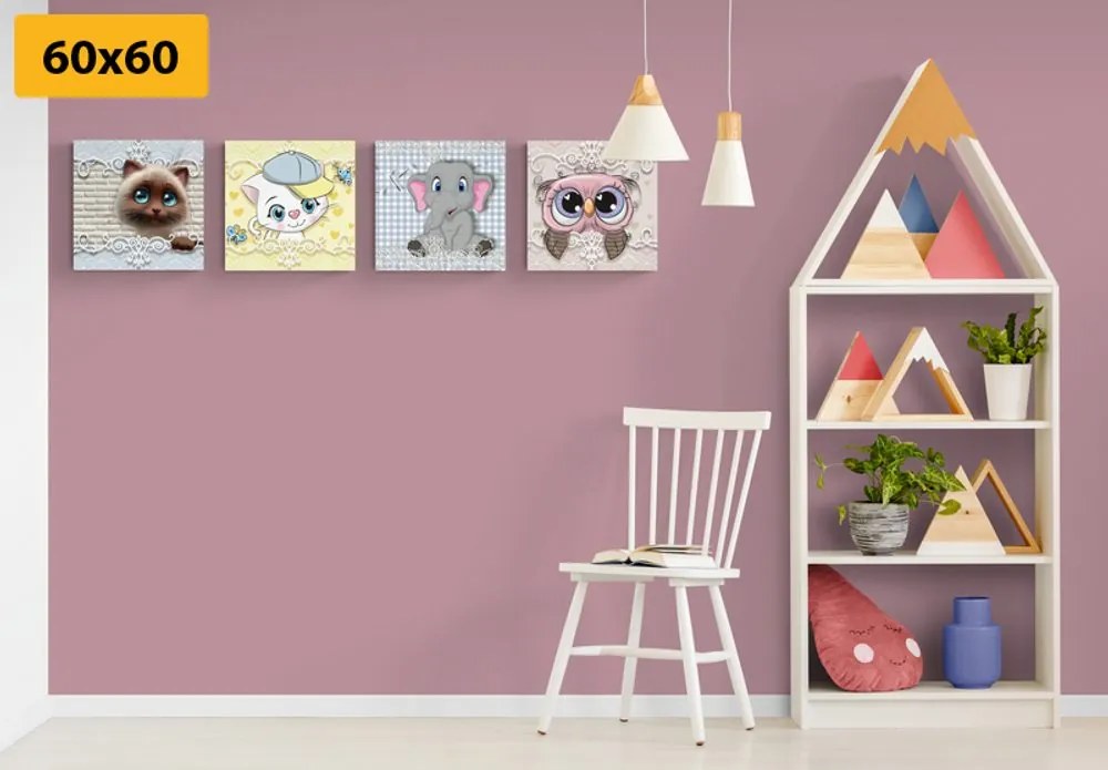 Set di quadri – Animali in versione per bambini