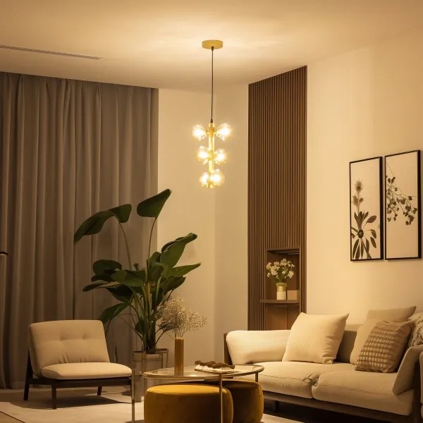 Brilagi - Lampadario LED a sospensione con filo MILLA 6xG9/3W/230V oro