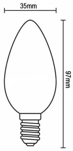 Lampadina LED FILAMENT C35 E14/4W/230V 4000K