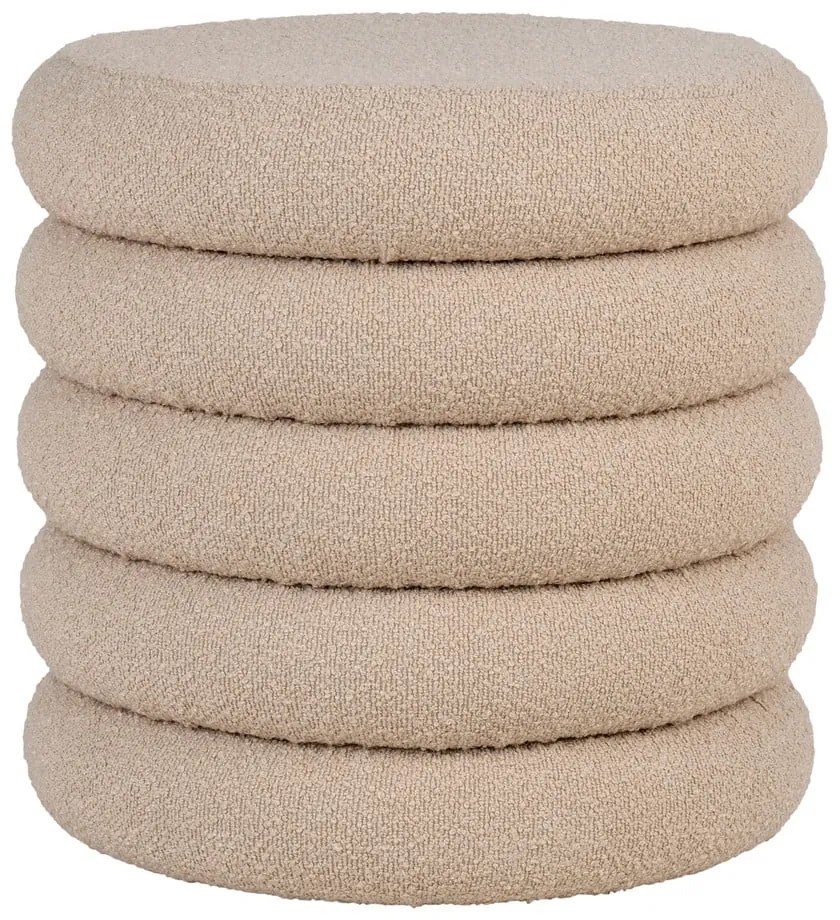 Sgabello in tessuto bouclé beige Brooklyn - House Nordic