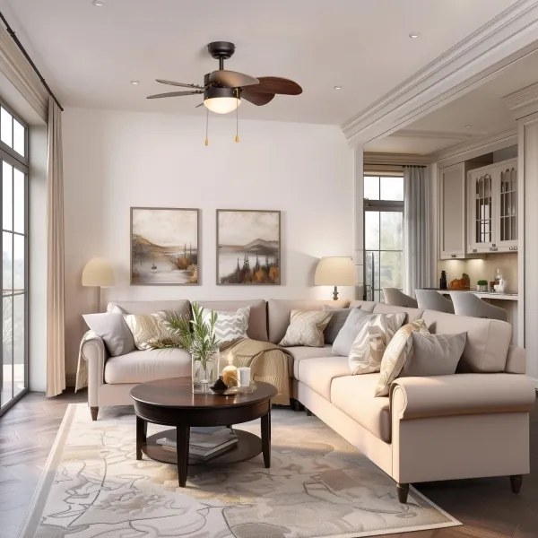 ZEVENTI - Ventilatore da soffitto FAMARA 1xE14/60W/230V