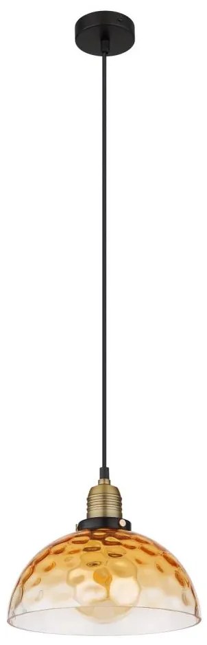 Globo 15786H1 - Lampadario a sospensione con filo SALVY 1xE27/60W/230V diametro 25 cm arancione