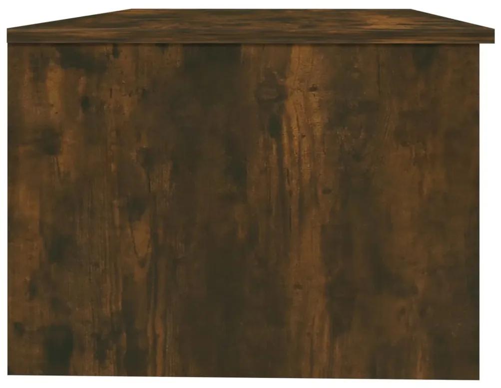 Tavolino da salotto rovere fumo 102x50x36 cm legno multistrato