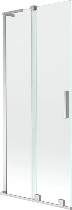 Mexen Velar L paratia da bagno 2-anta scorrevole 85 x 150 cm, trasparente, cromato - 896-085-003-01-01
