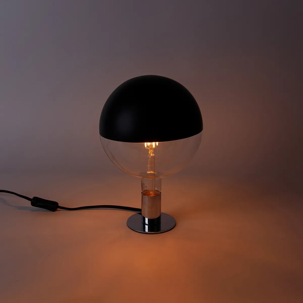 Lampadina LED E27 dimmerabile vetro a specchio G200 nero 6W 360lm 1800K