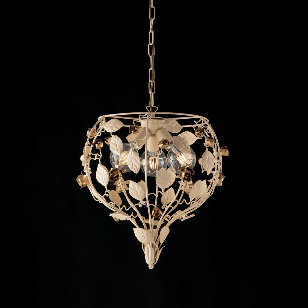 Bonetti Illumina - 3-light pendant lamp - Bella Avorio / Oro