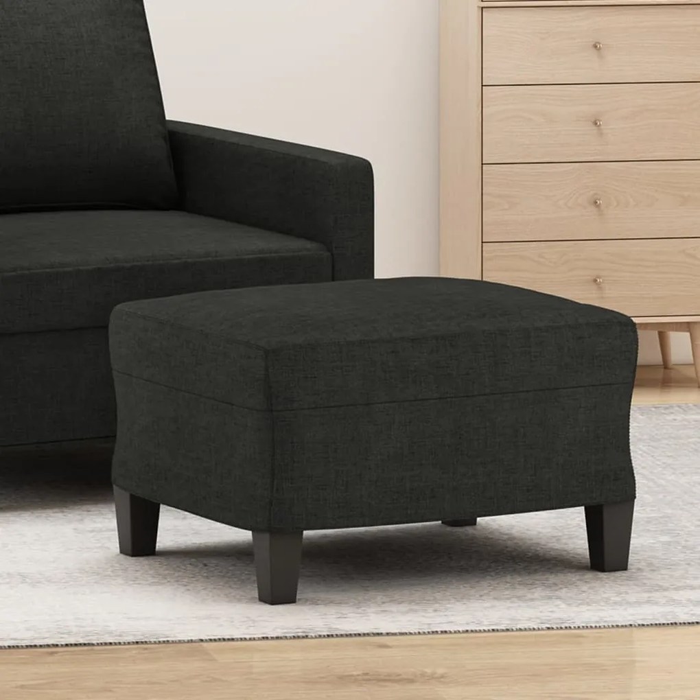 Poggiapiedi Nero 60x50x41 Cm İn Tessuto /