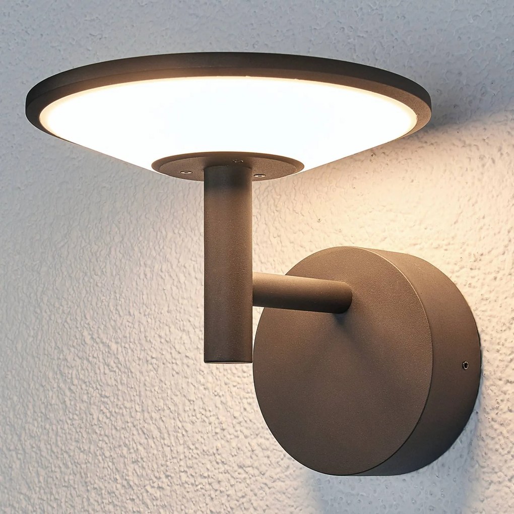 Lucande Applique da esterni LED Fenia, antracite, alluminio, IP65