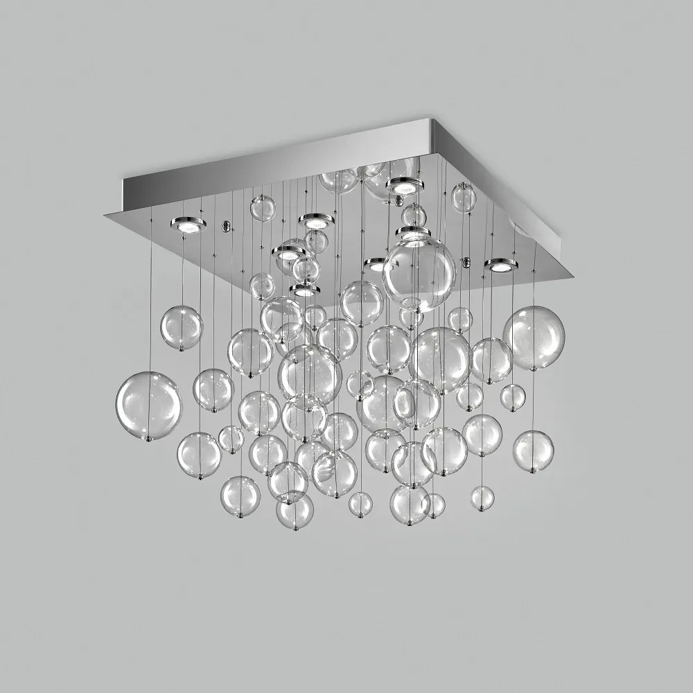 8-light ceiling lamp stainless steel base- 253.380 - Bolero - Metal Lux Nero