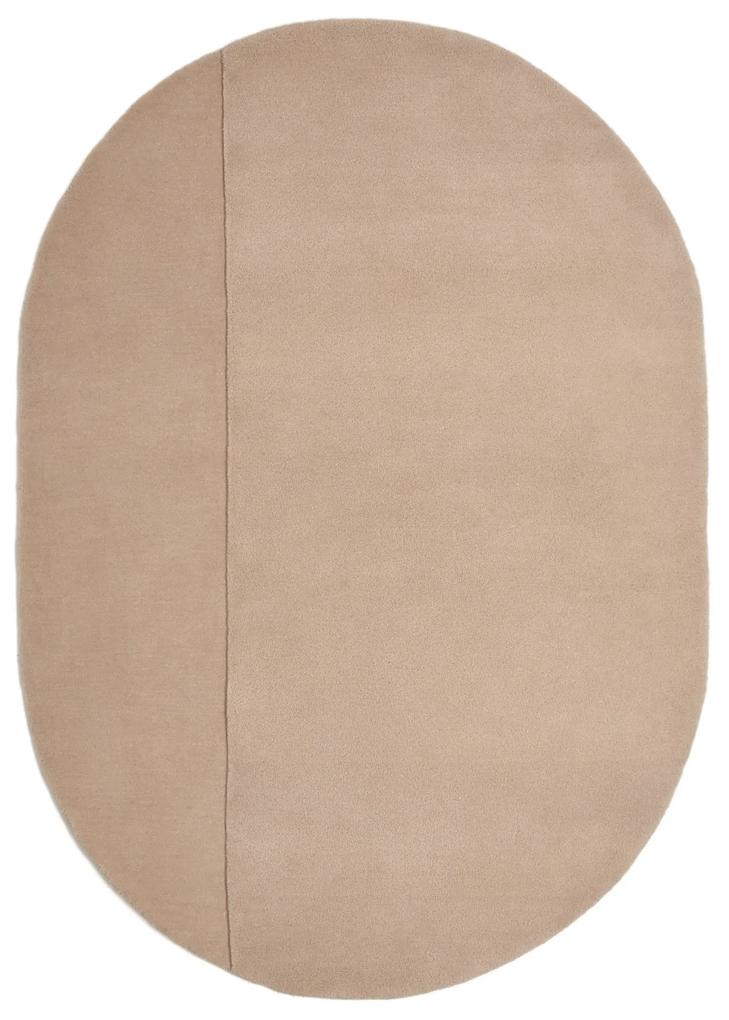 Kave Home - Tappeto ovale Cosima in lana beige Ã˜ 160 x 230 cm