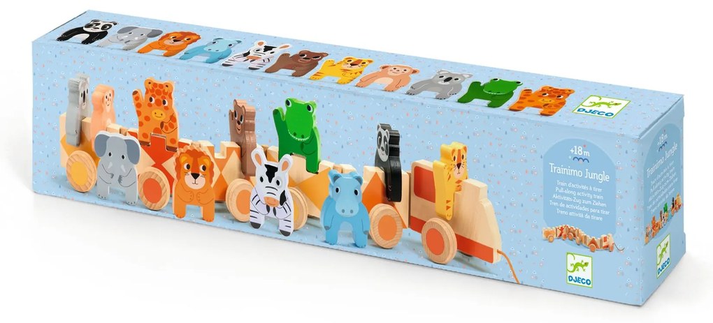 Treno con animali della giungla