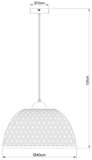 Globo 15767H1 - Lampadario a sospensione con filo COLLY 1xE27/15W/230V bambù