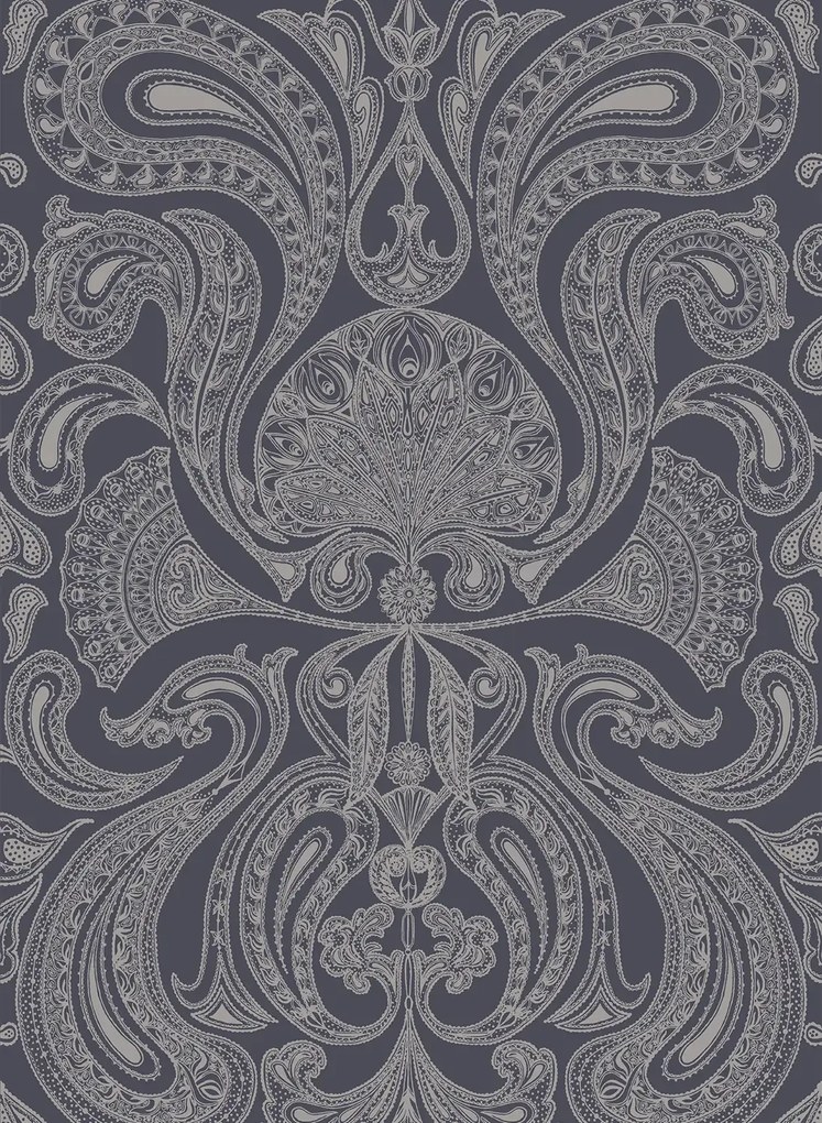 Cole & Son Carta da parati Malabar - Gilver on Charcoal