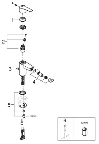 GROHE 32281002 - Miscelatore per bidet START S cromo lucido