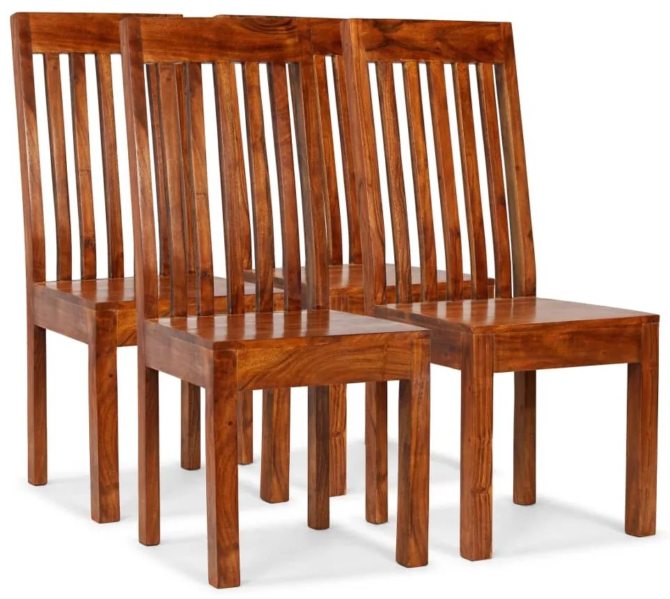 Sedie Da Pranzo 4 Pz İn Legno Massello Moderne /