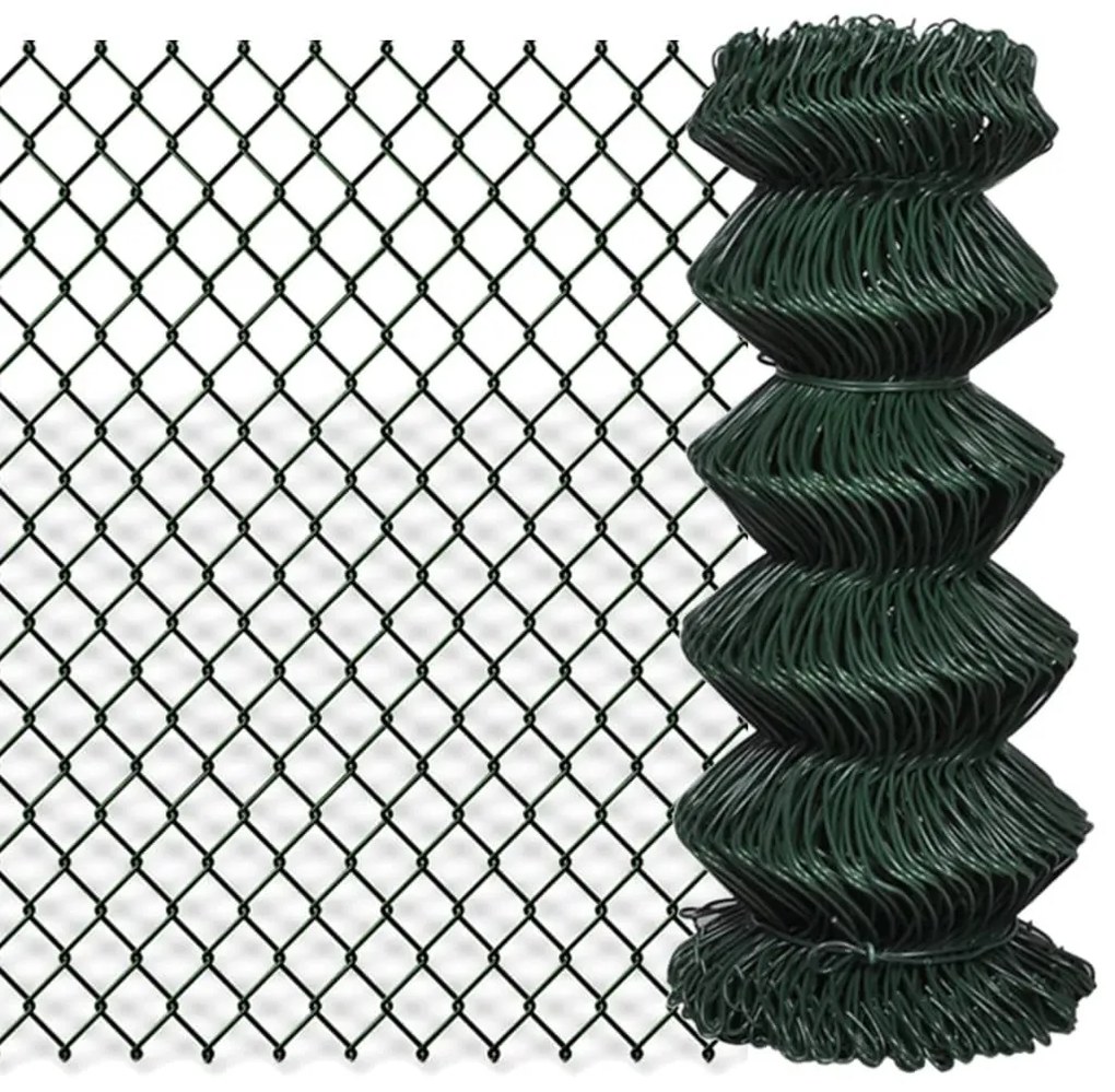 Recinzione A Rete İn Acciaio 0,8x15 M Verde /