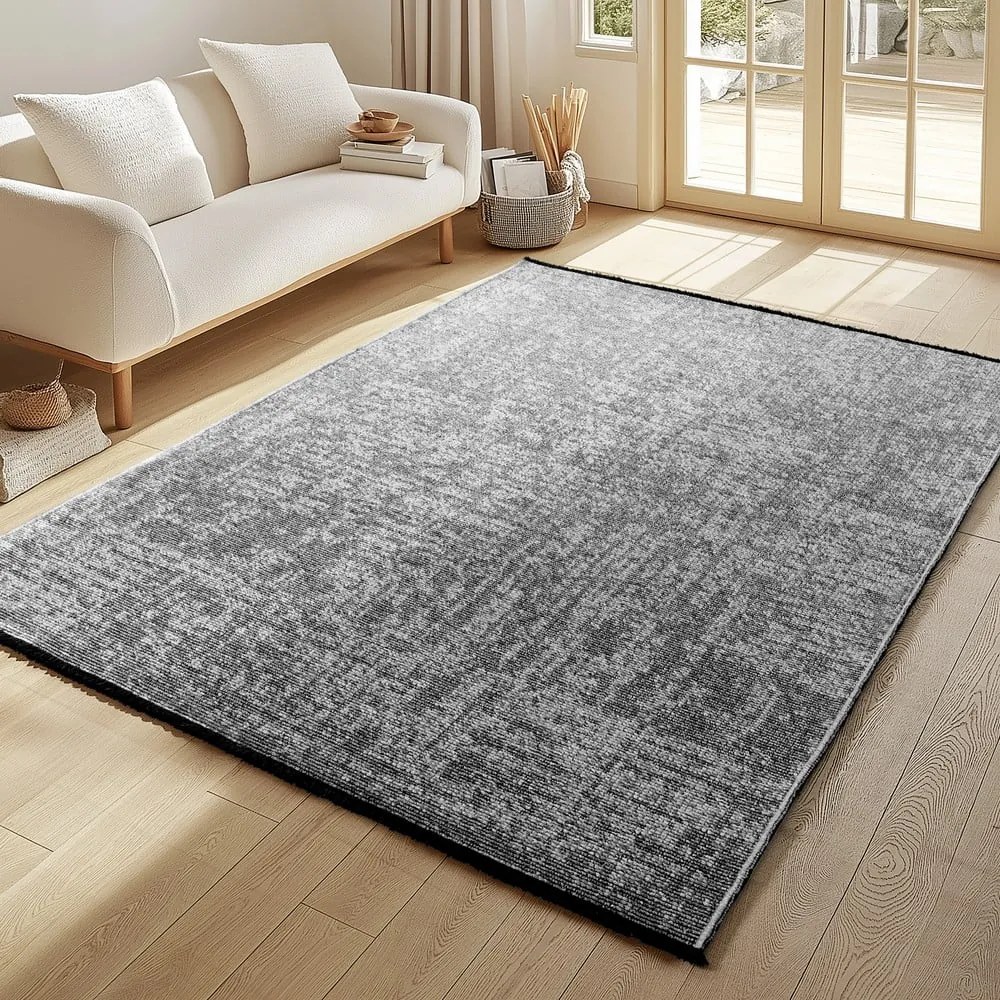 Tappeto grigio scuro lavabile 80x150 cm Space 1900 – Ayyildiz Carpets