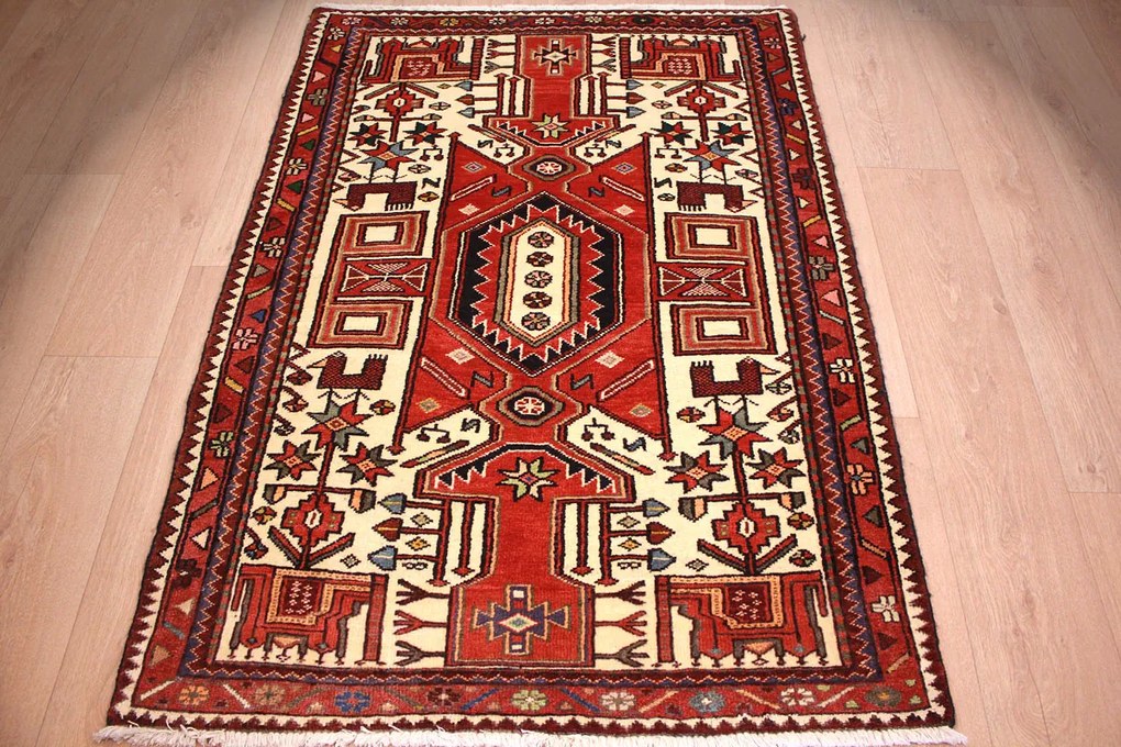 Hamedan Tappeto 150 x 110 (Iran) Annodato A Mano