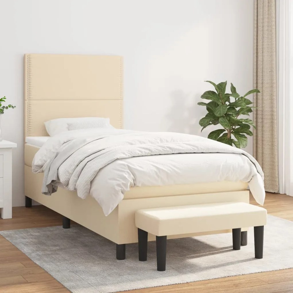 Giroletto A Molle Con Materasso Crema 90x200 Cm İntessuto /
