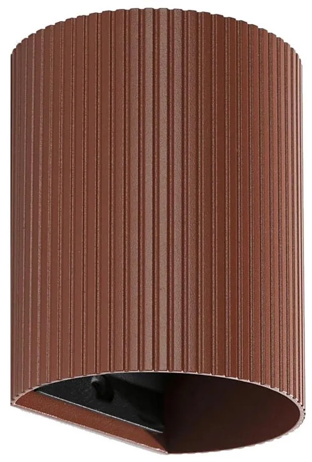 FARO 40529 - Applique SOLE 1xGU10/8W/230V color mattone ondulato arrotondato