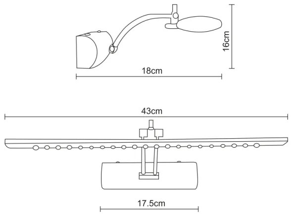 GLOBO 78301 - Lampada per quadri LED PICTURE LED/3W/230V