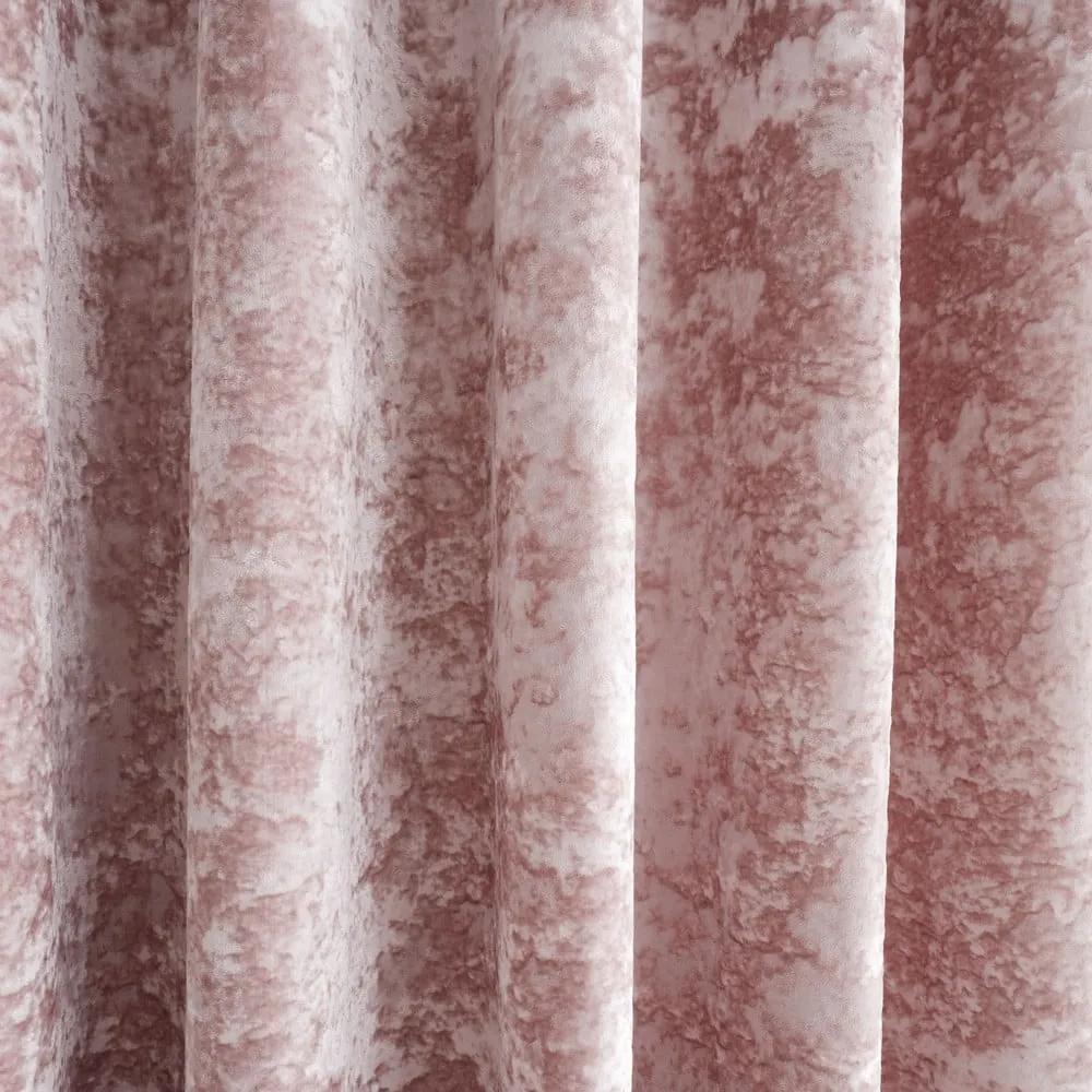Tende rosa in set da 2 168x183 cm Crushed Velvet - Catherine Lansfield