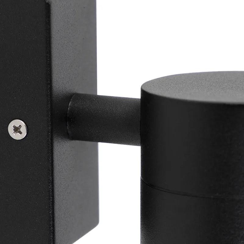 Lampada da parete per esterni smart nera incl. WiFi GU10 IP44 - Solo