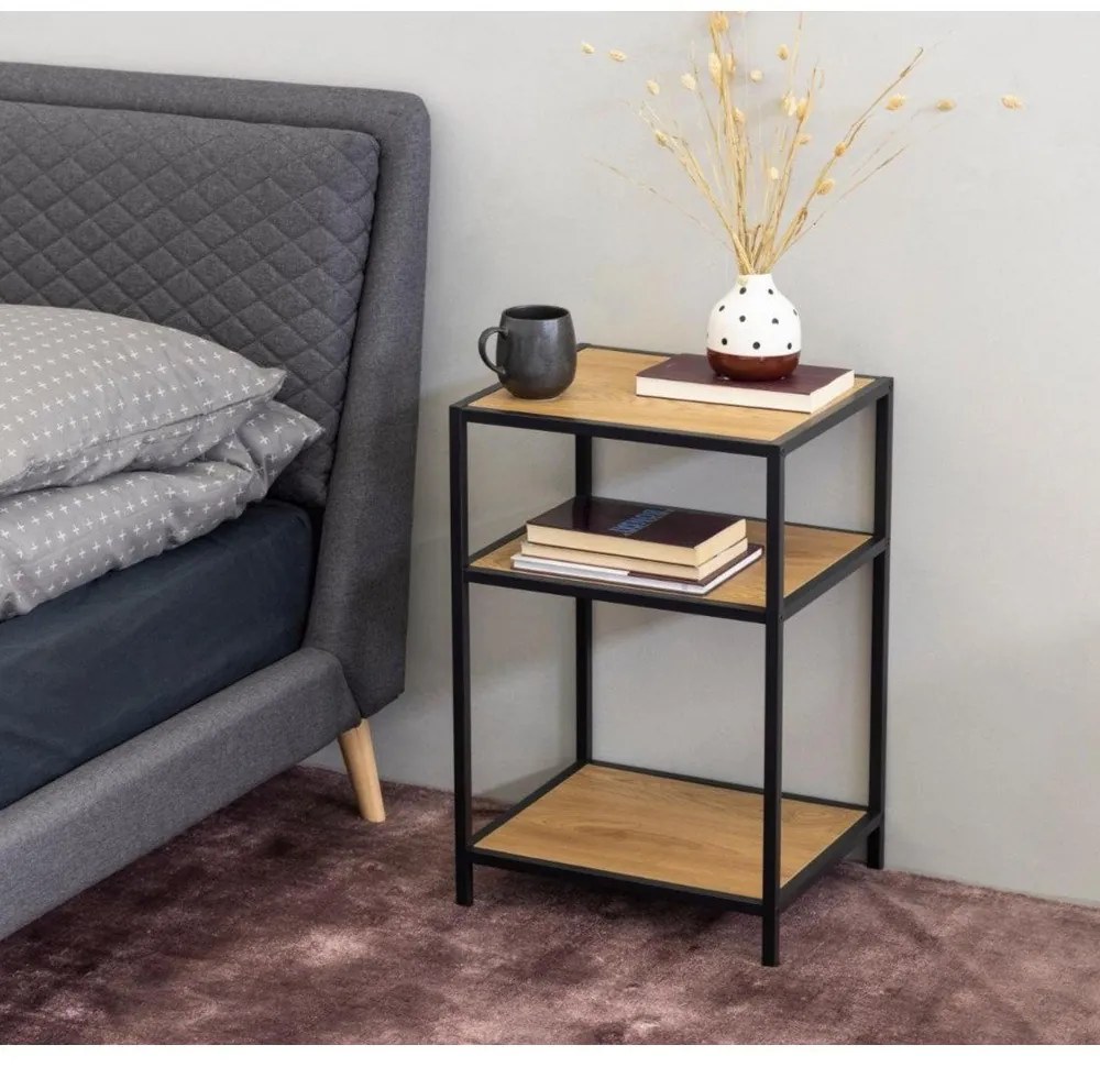 Comodino nero Seaford - Actona