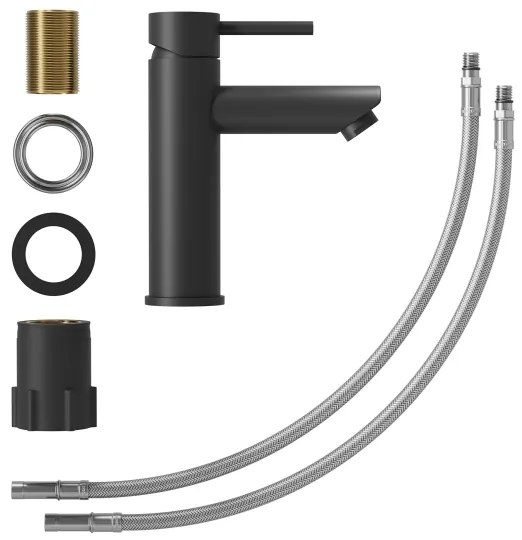 Miscelatore per lavabo RINGSTED 17,8 cm nero opaco