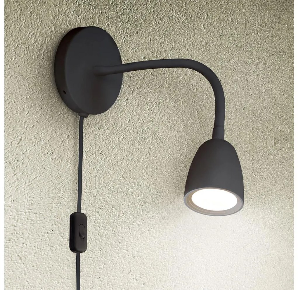 Solight WO54-B - LED Lampada da parete dimmerabile LED/4W/230V nero