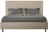 Letto Matrimoniale 160x190 cm con Rete e Contenitore Goya Tortora